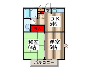 グリ－ンプラザ入間　Ａの物件間取画像